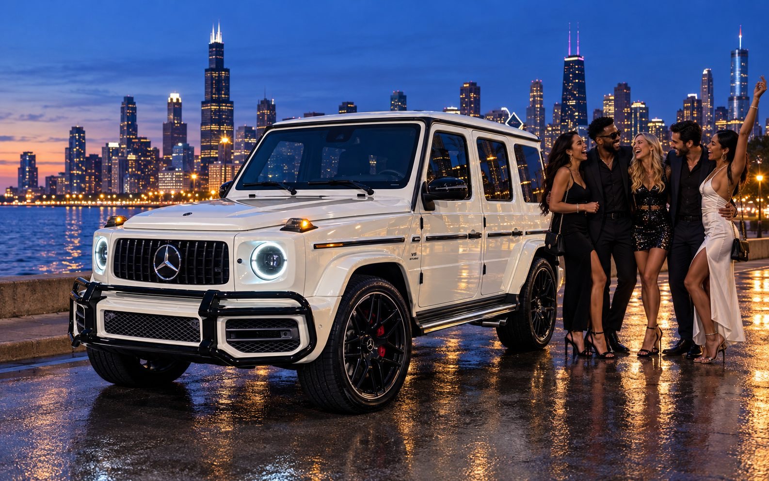 Bachelor & bachelorette parties with a car from Lamborghini Rental Chicago