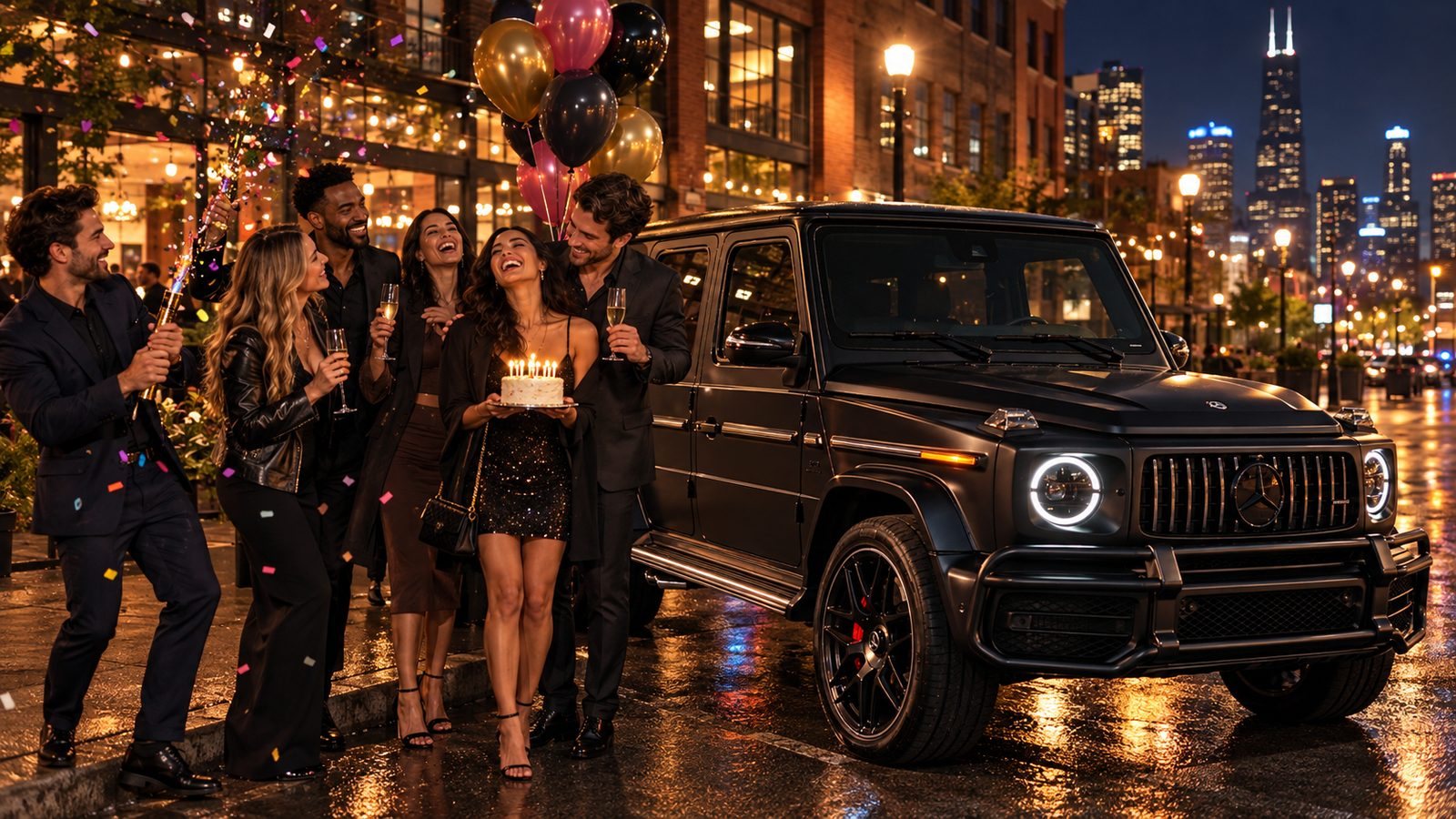 Birthdays with a car from Lamborghini Rental Chicago