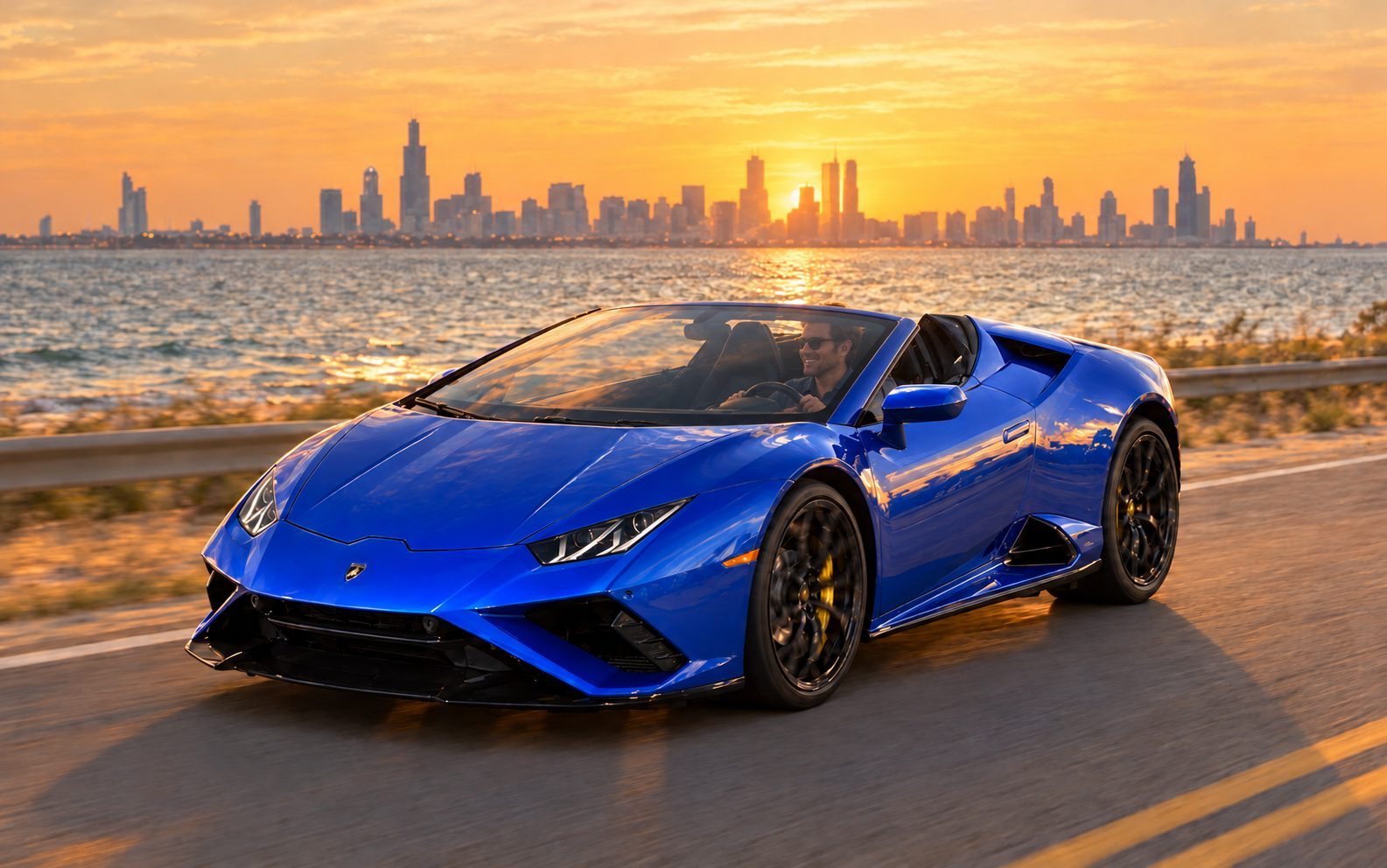 Date nights with a car from Lamborghini Rental Chicago