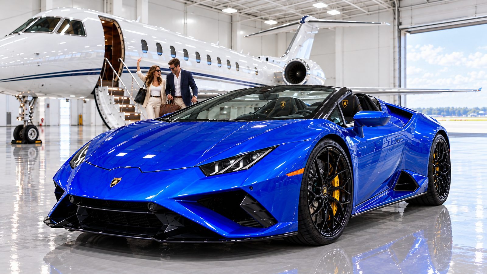 Photo shoots with a car from Lamborghini Rental Chicago