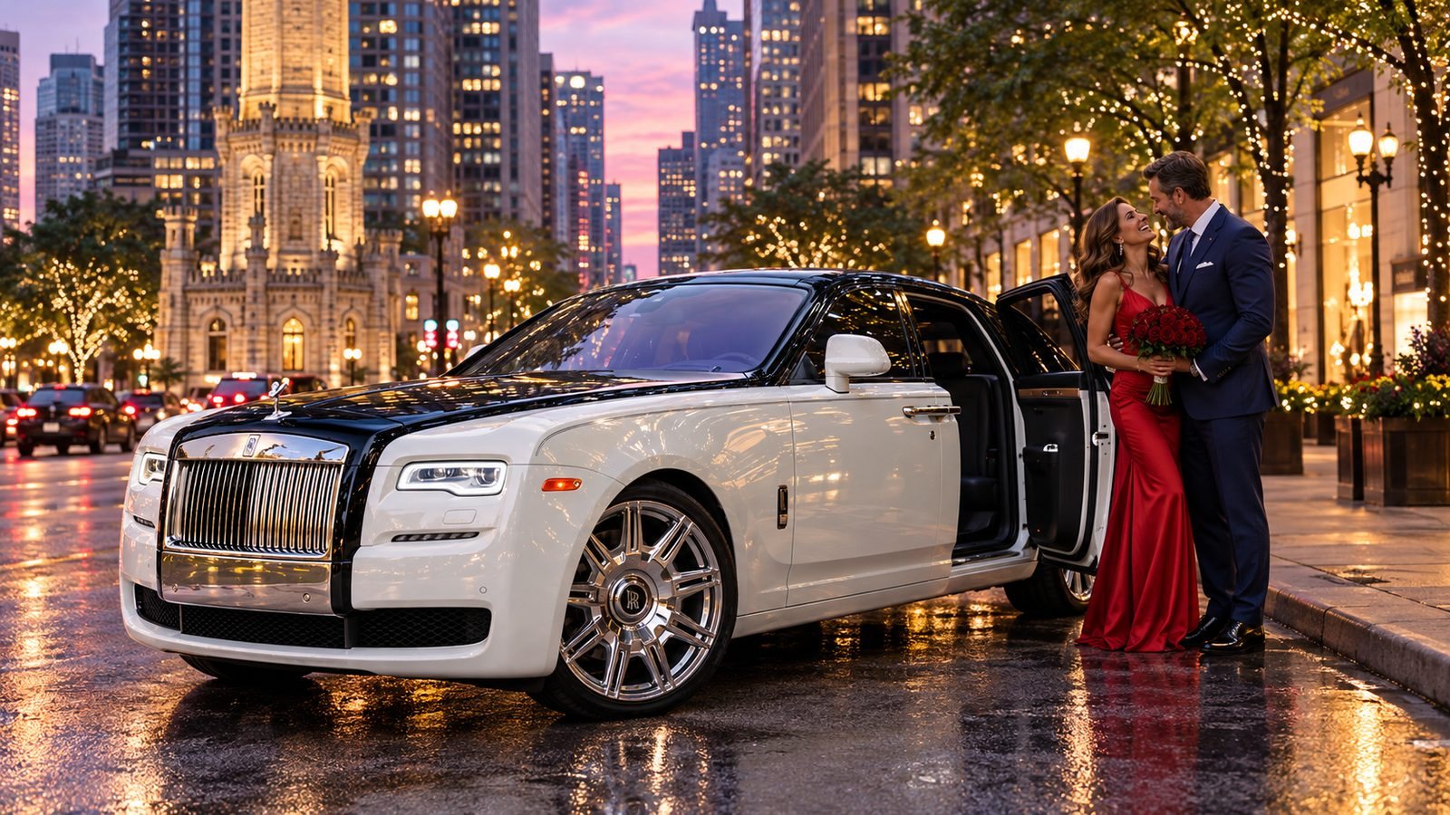 Weddings with a car from Lamborghini Rental Chicago